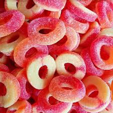 Gummy Sour Peach Rings - 100g